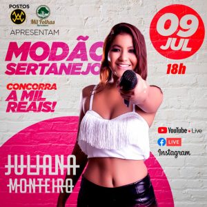 Juliana Monteiro canta clássicos da música sertaneja em live